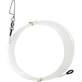 BLUEWING High Speed Wahoo Trolling Shock Leader with 25ft 250lb/300lb/400lb Mono Line and Stainless Steel Large Snap Swivel for Saltwater Fishing