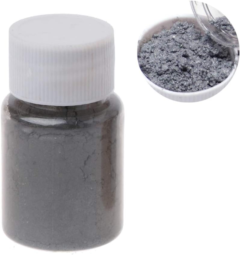 Gwxevce Pearlescent Mica Pigment Powder Rainbow UV Resin Epoxy Craft DIY Jewelry Making Black