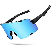 OULAIQI Cycling Sunglasses for Men Women,UV Protection Sports Running Glasses for Baseball Softball Driving Biking Volleyball