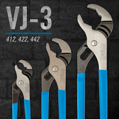 Channellock VJ3 Tongue and Groove Plier Set,Dipped,3Pcs. Blue, 6.5", 9