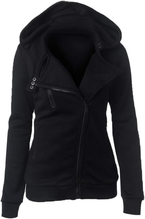 Leomodo New Long Sleeve Slant Zip Winter Coat