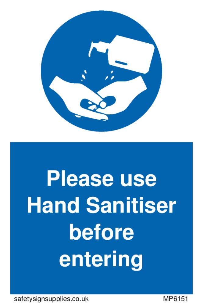 Please use Hand Sanitiser before entering