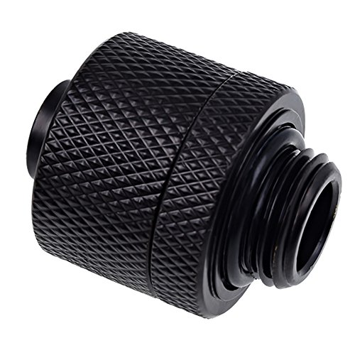 Alphacool Eiszapfen G1/4" to 10mm ID, 16mm OD Compression Fitting, Deep Black, 6-pack