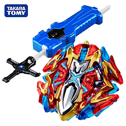 Takara Tomy Beyblade Burst Starter B-120 Buster Xcalibur 1'.Sw Beyblades Set with B-70 Bey Sword Launcher Blue