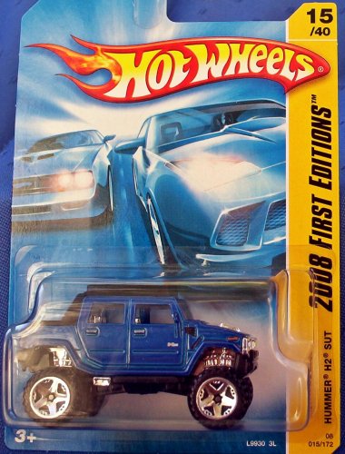 - Hot Wheels 1:64 Diecast car 2008 First Editions HUMMER H2 SUT BLUE 15 OF 40 (08 015/172) 1:64 Scale Collectible Die Cast Car