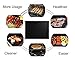 RENOOK BBQ Grill Mat Set of 3-Heavy Duty, 100% Non-Stick Mats Reusable, and Easy to Clean Barbecue Grilling Accessories-15.75x13-Inch,Black