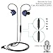 In Ear Earphones, UiiSii CM5 Sports Headphones with Mic and Remote, Comfortable Graphene Coaxial Design, and Stereo Bass Earbuds For Gym Running(Blue)