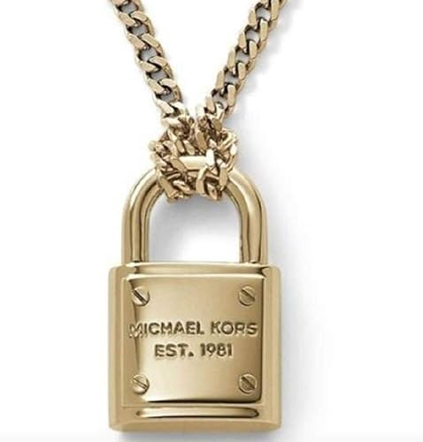 michael kors padlock pendant necklace