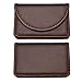 Blulu 2 Pieces PU Leather Business Card Cases Card Holder Wallet Name Card Case with Magnetic Shut for Men and Women (Coffee and Black)
