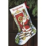 Gold Collection Welcome Santa Stocking Counted Cross Stitch -16 Long 14 Count