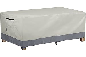 STEECA Patio Coffee Table Cover, Waterproof Rectangular Small Side Table Cover for Outdoor Furniture 36L x 22W x 18H inch