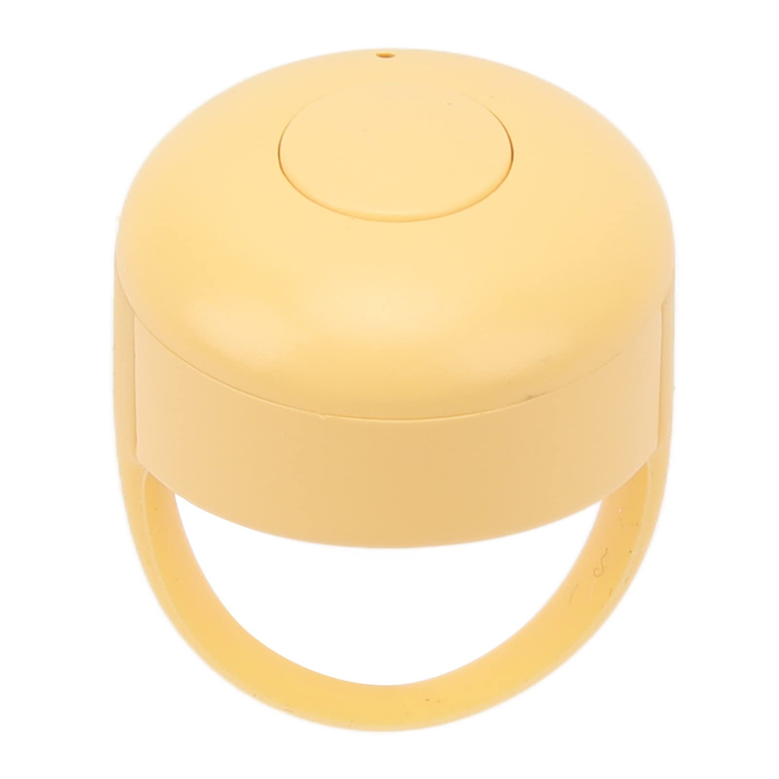 Bluetooth Remote Control Page Turner, for TikTok for App Remote Scrolling Ring Clicker, Camera Remote Shutter Selfie Button Fingertip Video Controller for Cell Phone (Yellow)