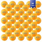KEVENZ 50-Pack 3-Star 40mm Orange Table Tennis Balls,Advanced Ping Pong Ball