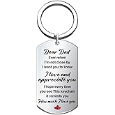 Dad Gifts from Son Daughter, to My Dad Keychain Gifts for Father Birthday Christmas Fathers Day