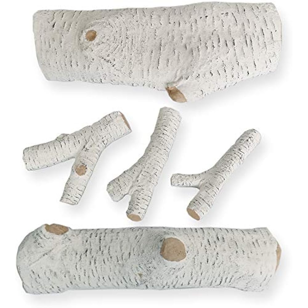 3gplus Birch Ceramic Wood Gas Fireplace Logs Sets For Inserts