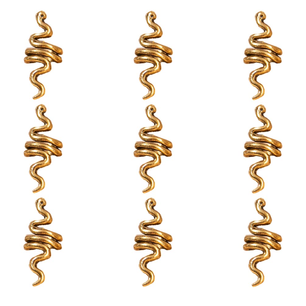 Lurrose 9pcs Hair Spiral Beads Snake Braids Spiral Coils Hair Accessories Loc Hair Jewelry Accessories Braid Cuffs Braid Hair Accessories Braid for Hair