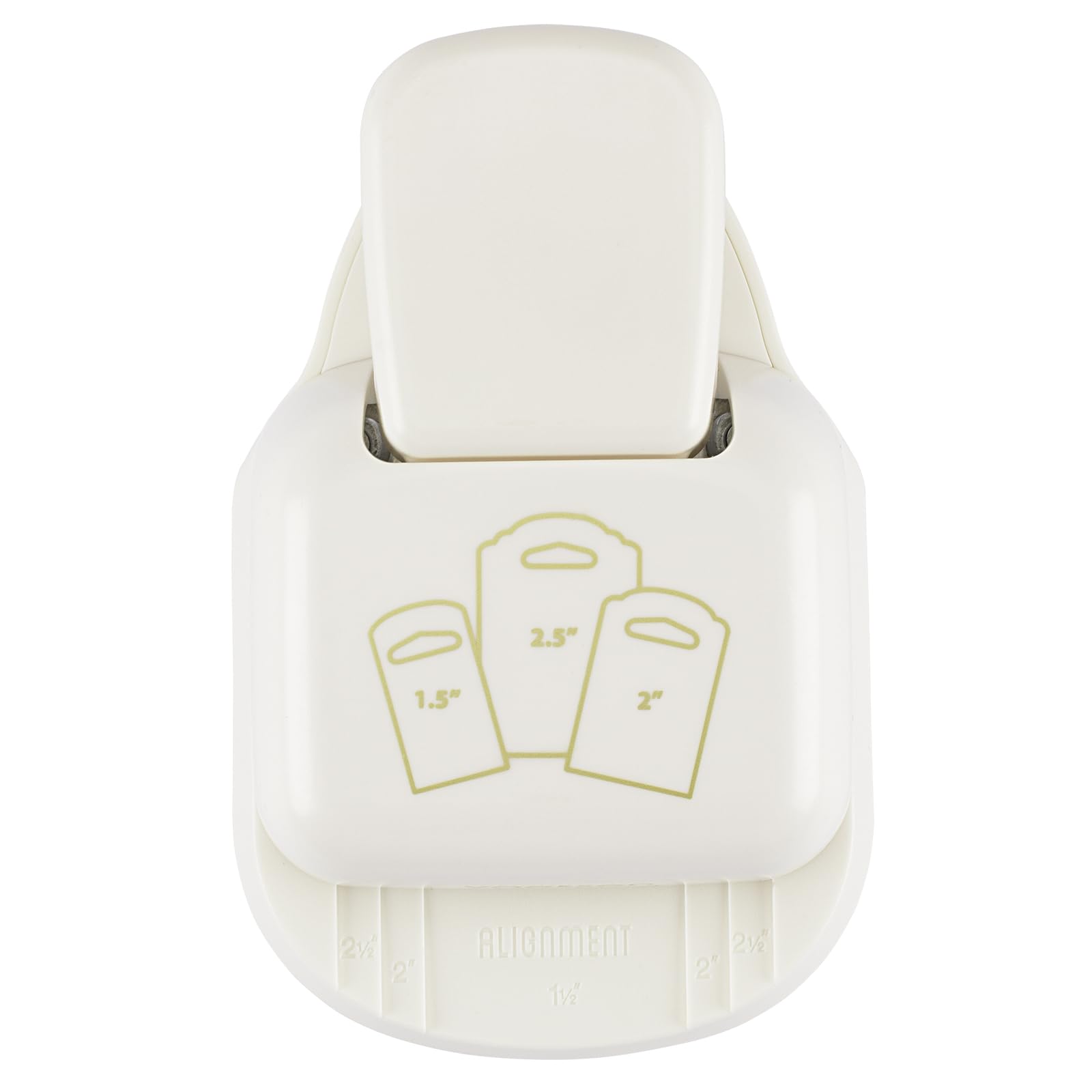 Vaessen Creative 3-in-1 Tag Punch - Hang Tags - 3,8 / 5 / 6,4 cm - Card Making Supplies - Corner Cutter for Labels, Cards, Invitations and Scrapbook - Crafting Supplies