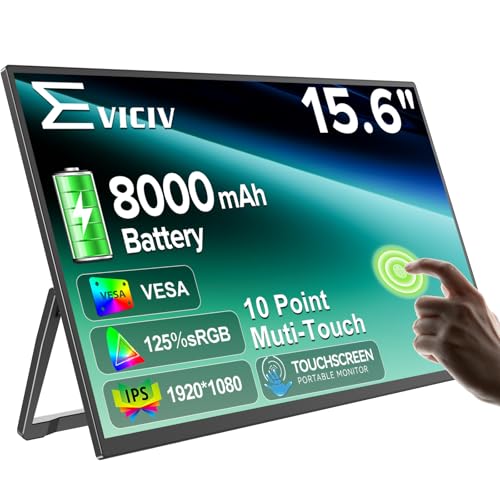 Portable Touchscreen Monitor with Battery