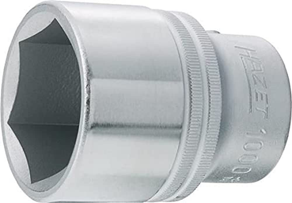 HAZET 1000-38 65 mm 6-Point Hexagon Profile Socket - Chrome-Plated/Polished
