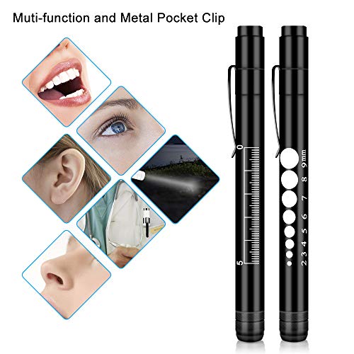Opoway Pen Light Nurse Pen Light Medical Pen Lights With Pupil Gauge