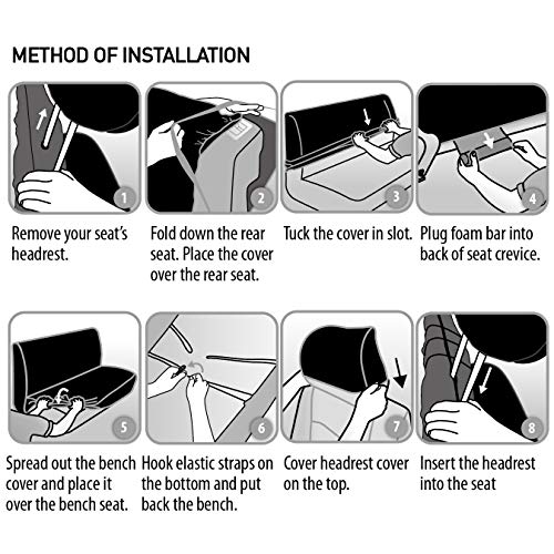 Elantrip Waterproof Rear Bench car seat Cover seat Protection Mixed