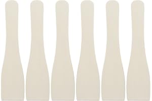 VICASKY 6pcs Wooden Cooking Spatulas Set 21cm Small Wood Spatula Spoons for Outdoor BBQ, Camping, Stir Fry