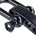ZHW Adjustable D Shackles Buckle Sets U-Shaped Stainless Steel Shackles for Paracord, Outdoor Rope Survival (12 Pack Black)