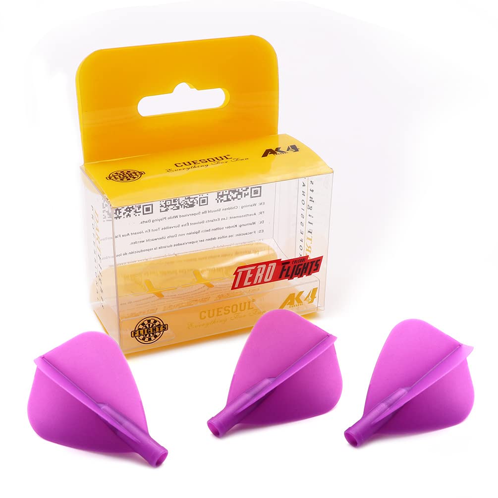 CUESOUL TERO AK4 Purple Dart Flights Kite Shape,Set of 3 pcs(CS-AK4+9FZYS) — image 1