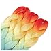 Rainbow Kanekalon Braiding Hair 3pcs Ombre Jumbo Braiding Extension High Temperature Rainbow Color Jumbo Hair (3pcs, Rainbow)