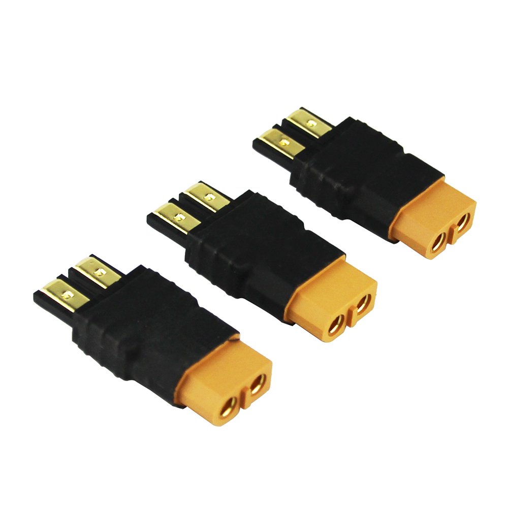 OliYin 3pcs/lot Male TRX to Female XT60 Connector RC Wireless Charger Adapter LiPo(pack of 3)