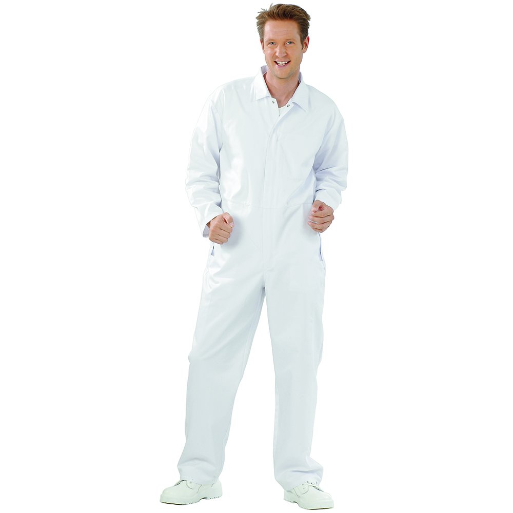 Planam 5350056 Size 56 "Food" Overall - Pure White