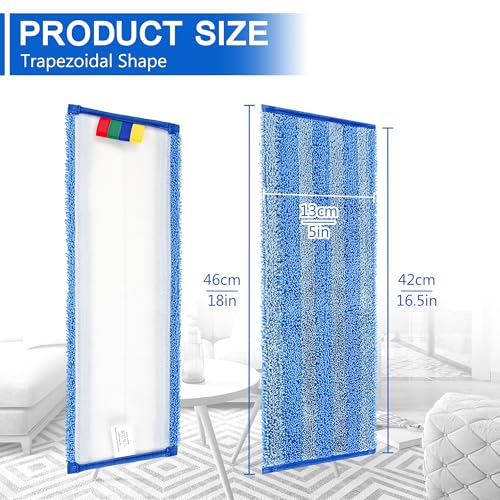15 Pack Replacement Microfiber Mop Pad – Universal 17-18" Heavy Duty Reusable photo 9
