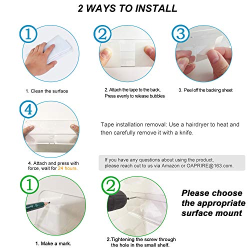 OAPRIRE Floating Shelves Set of 2 with Cable Clips Easily Expand Wall