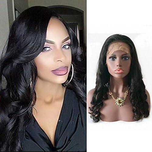 Fanshow Hair Pre Plucked 360 Lace Frontal Wig Loose Wave Brazilian Virgin Hair Glueless 360 Lace Wig with Baby Hair 180 Density (18")