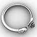 EVBEA Dainty Sugar Skull Band Fun Cute Blue Yellow Rose Knuckle Rings (Black, 8)