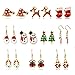 Christmas Stud Earring Set - 10 Pairs Hypoallergenic Christmas Gifts Holiday Festive Jewelry for Women Teens Girls Cute Dangle Earrings