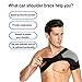 Left Shoulder Brace Support Adjustable Wrap Belt Band, Light and Breathable - Neoprene Shoulder Support for Rotator Cuff, Frozen Shoulder Pain, Sprain, Dislocated AC Joint
