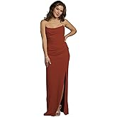 David's Bridal Crepe Sculpted Neckline Sheath Dress
