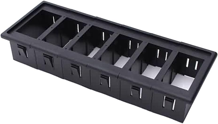 MotoCity™ 6 Pack Rocker Switch Panel Housing Kit - Fireproof ABS Plastic Switch Holder (6 PCS)