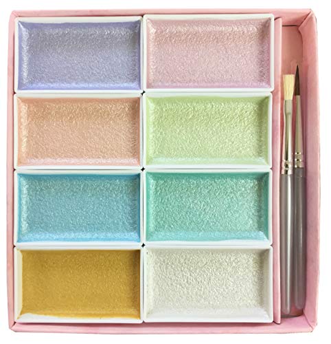 吉祥(Kissho) 日本画用絵具 顔彩パールカラー 8色セット