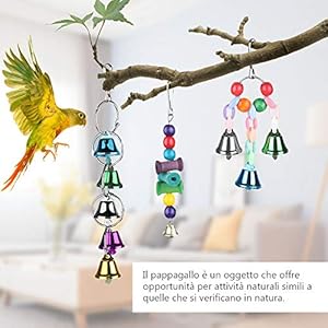 Zacro Giochi per Uccelli pappagalli, 7 Pezzi Giocattoli da Masticare, Giocattoli a Campana, per Animali di Piccola… Zacro Zacro Giochi per Uccelli pappagalli, 7 Pezzi Giocattoli da Masticare, Giocattoli a Campana, per Animali di Piccola…