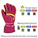 Aroma Season Rechargeable Battery Heated Gloves for Men and Women, Battery Powered Winter Gloves for Winter Outdoor Activities, Hiking Gloves Relieve Raynauds Disease (Red, L/XL)