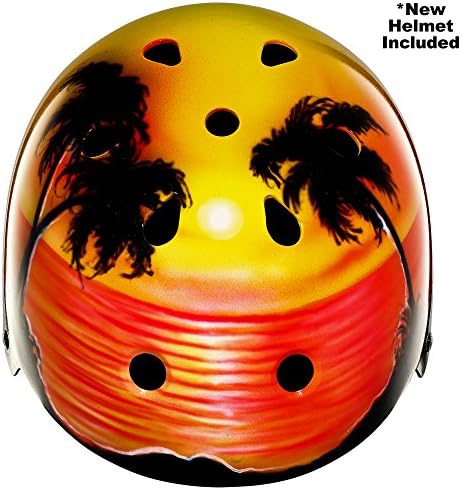 Triple Eight Helmet for Skate, Biking, Inline Skating, Rollerblading, Scooters | Custom Hand Painted Palms | Triple Eight Dual Certified Helmet with EPS Liner (Size XS/S)
