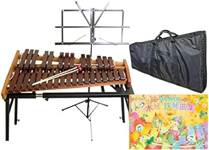 Amazon コオロギ シロフォン 高級卓上木琴 Eco32 ソフトケース スタンド 曲集セット 木琴 楽器 音響機器