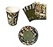 Next Camo Camping Birthday Party Supplies Set Plates Napkins Cups Kit for 16