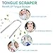 Tongue Scraper Cleaner, 4 Pack Stainless Steel Meta Tongue Scraper - Fresh Breath Rustproof Tongue Cleaner Brush