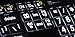 Logickeyboard XLargeprint White on Black keyboard compatible with ASTRA Mac Backlit -Part Number: LKBU-LPWB-AMBH-US