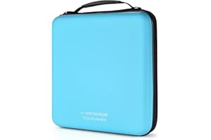 alavisxf xx CD Case, 192 Capacity Hard EVA Blu-ray Storage Orangier Wallet Bag Protable CD Case Holder for Car Home Travel (S