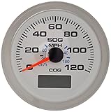 Sierra International 781-625-120P Scratch Resistant Premier Pro Gauge, 120 MPH GPS Speedometer, White, 3