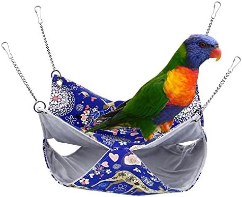 Alwaysuc Large Luxury Double Bunkbed Hammock,Pet Double Bunkbed Cage Hammock Sleeper for Parrot Hamster Ferret Sugar Glider Rats mice chinchinlla Small Animals